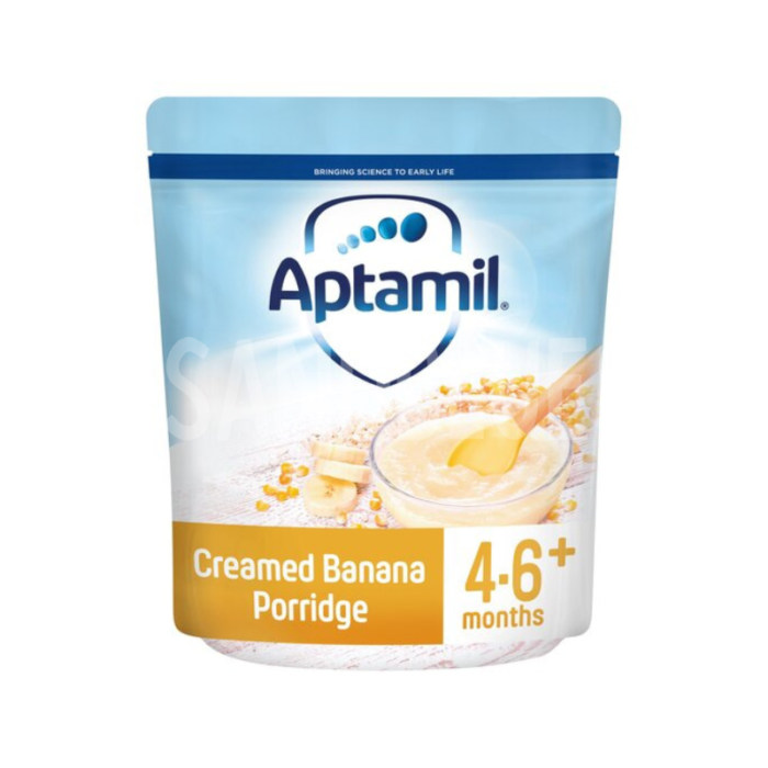 Aptamil Creamed Banana Porridge Baby Cereal 4-6+ Months 125g
