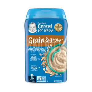 Gerber Baby Grain & Grow Baby Cereal, Multigrain, 227g 6-8M