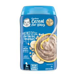 Gerber Cereal for Baby Probiotic Oatmeal Baby Cereal, Banana, 227G 6-8M