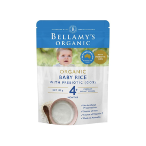 Bellamy's Organic Baby Rice With Prebiotic 4+ Months 125g