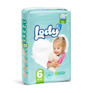 Lody Baby Size 6 XL Baby Diapers 20pcs (16+Kg)