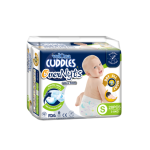 Velona Cuddles Overnyts Ultra Slim Baby Diapers Small 28 Pcs (3-8kg)