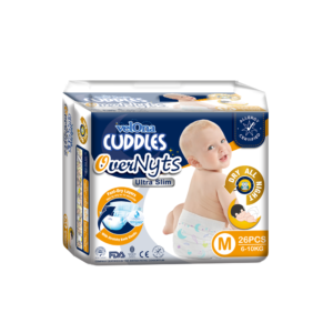 Velona Cuddles Overnyts Ultra Slim Baby Diapers Medium 26 Pcs (6-10kg)