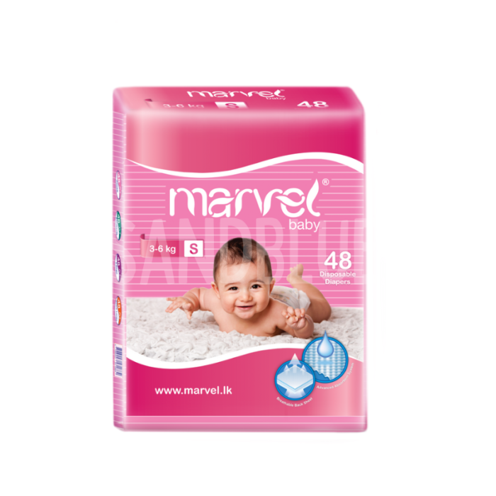 Marvel Baby Diapers Size Small 3-6Kg - 48pcs pack