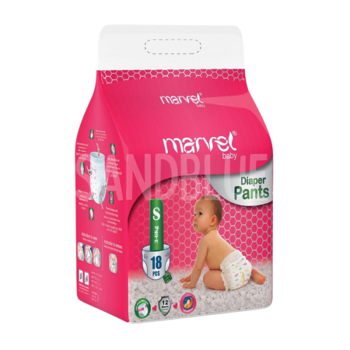 Marvel Baby Diapers Pants Size Small 3-6Kg - 18pcs pack