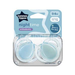 Tommee Tippee Night Time Orthodontic Soother 0-6m 2pk