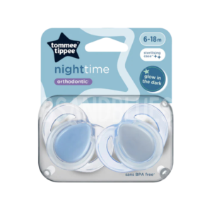 Tommee Tippee Nighttime Orthodontic Soother 6-18m 2pk