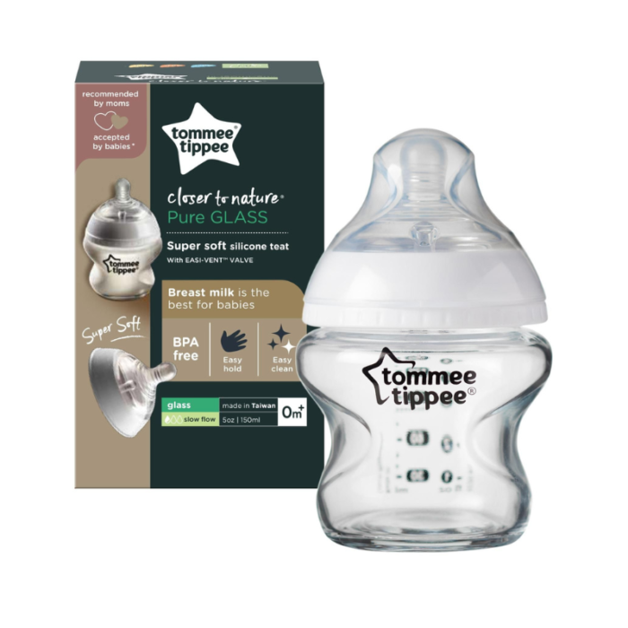 Tommee Tippee Closer to Nature Pure Glass Feeding Bottle 150ml