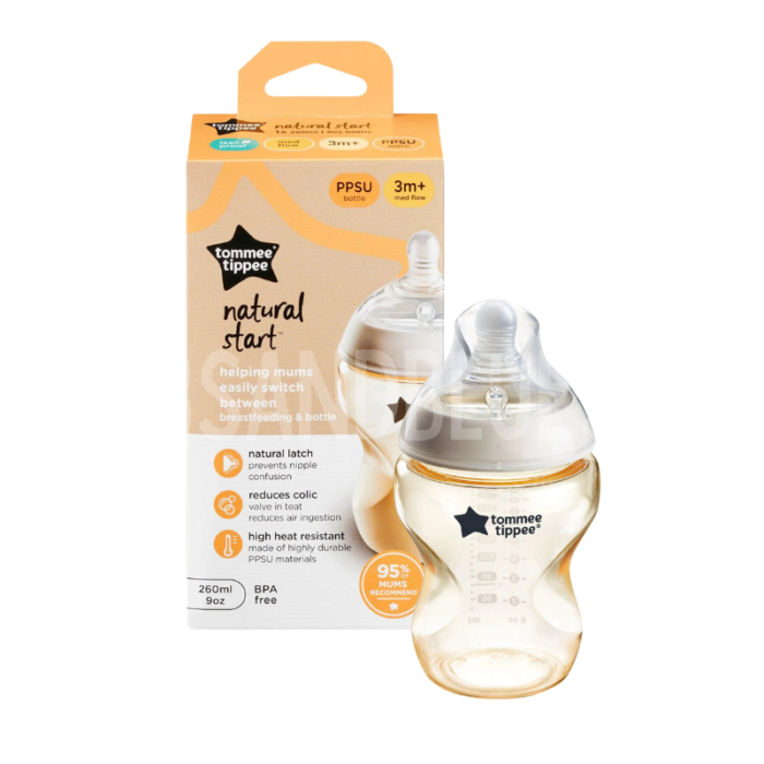 Tommee Tippee Natural Start PPSU Feeding Bottle 260ml 3m+ Tommee Tippee Natural Start PPSU Feeding Bottle 260ml 3m+