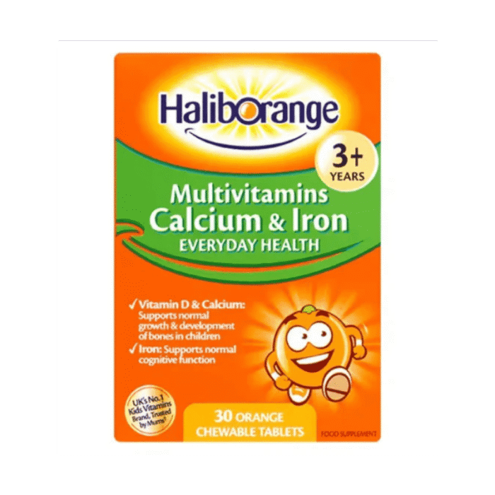 Haliborange Multivitamins Calcium & Iron 3+yrs - 30 Orange Flavour Chewable Tablets Haliborange Multivitamins Calcium & Iron 3+yrs - 30 Orange Flavour Chewable Tablets