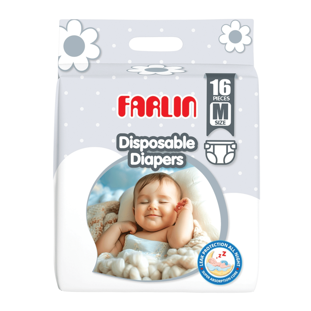 Farlin Medium Size Baby Diapers 16Pcs Farlin Medium Size Baby Diapers 16Pcs