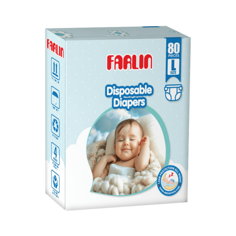 Farlin Large Size Baby Diapers 80 Pcs Farlin Large Size Baby Diapers 80 Pcs