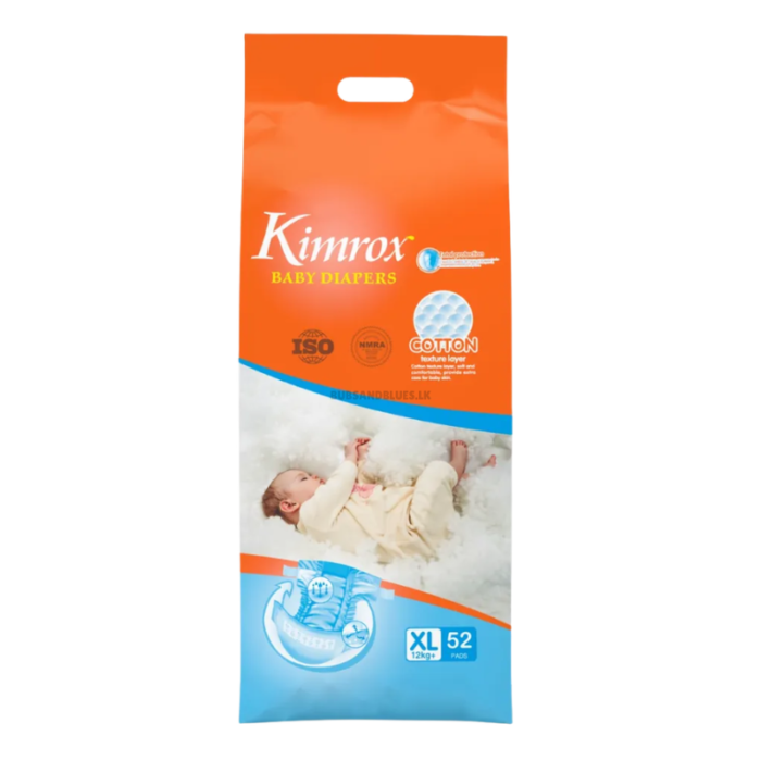 Kimrox XL Size Baby Diapers 52pcs (12kg+) Kimrox XL Size Baby Diapers 52pcs (12kg+)
