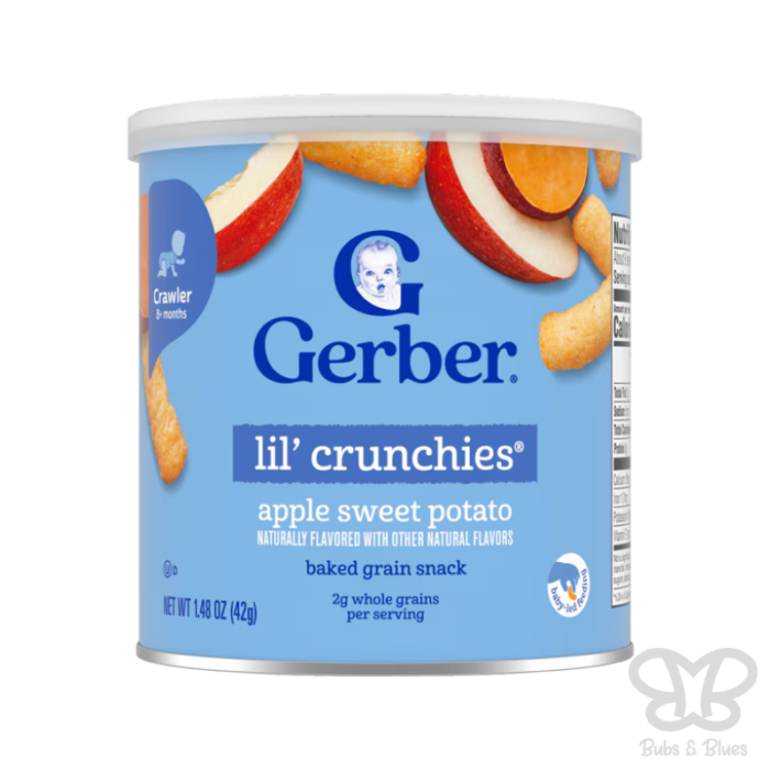 Gerber Lil’ Crunchies Apple Sweet Potato 42g 8months+ Gerber Lil’ Crunchies Apple Sweet Potato 42g 8months+