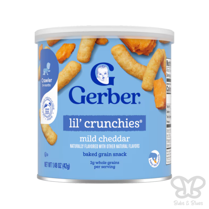 Gerber Lil’ Crunchies Mild Cheddar 42g 12months+ Gerber Lil’ Crunchies Mild Cheddar 42g 12months+