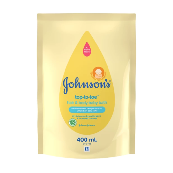 Johnsons top to toe hair & body bath 400ml