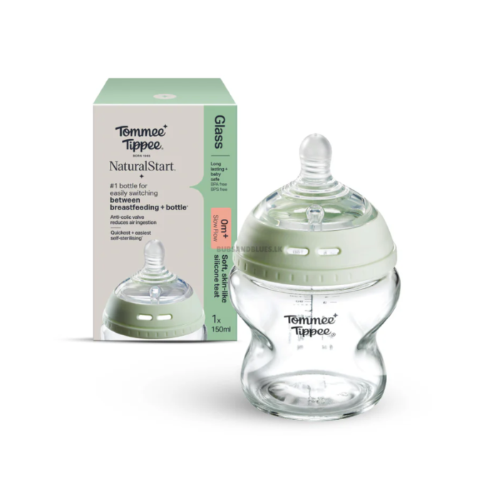 Tommee Tippee Natural Start Glass Baby Feeding Bottle 150ml