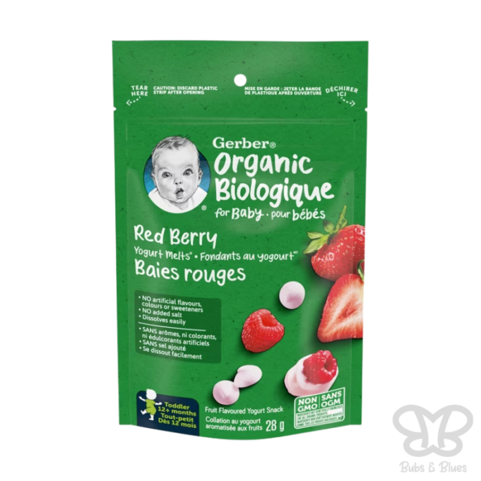 Gerber Organic Yogurt Melts Red Berry Toddler Snack