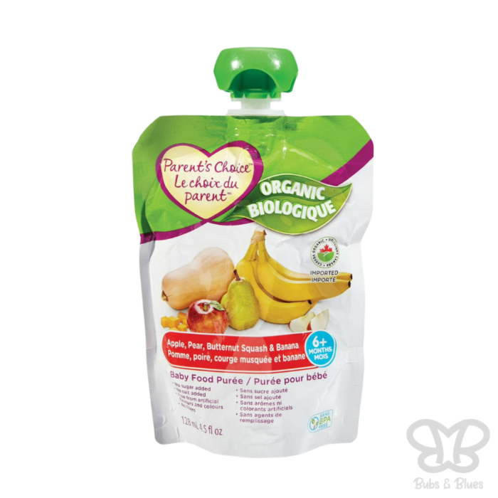 Parent’s Choice Organic Apple, Pear, Butternut Squach & Banana Baby Food Puree
