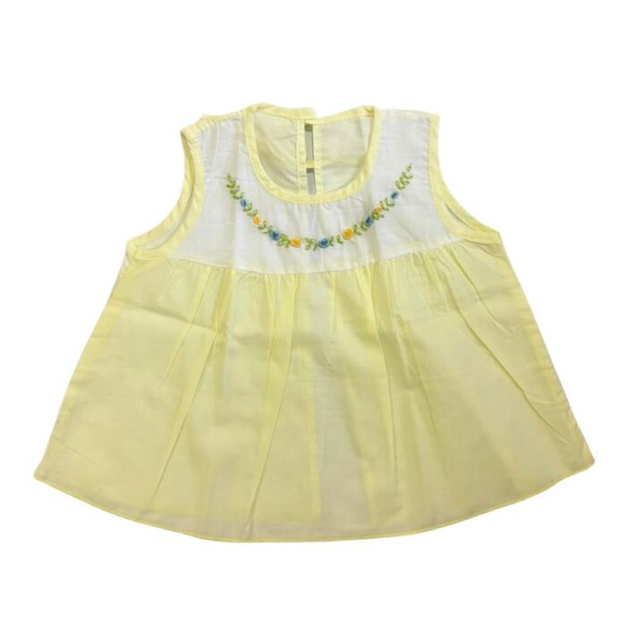 Newborn Baby Frocks - Yoke Dress - Blue