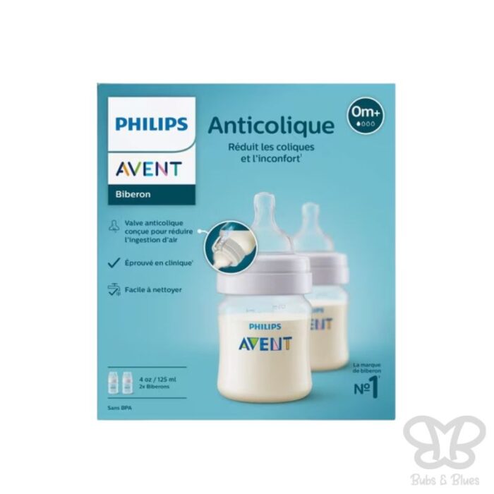 Philips Avent Anti-colic Baby Bottle, 2 x 125ml Bottle