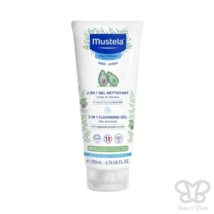 Mustela 2 in 1 Baby Cleansing Gel with Organic Avocado 200ml
